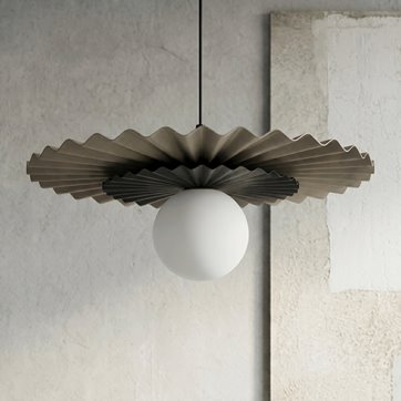 Lampa wisząca UMBRA 1 MOKKA BLACK nowoczesna beżowa metal