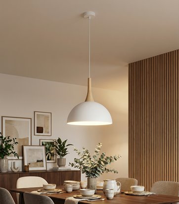 Lampa wisząca NAUTICA 1S WHITE nowoczesna, biała, metal