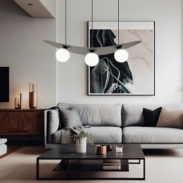 Lampa wisząca AURA 3 BL OPAL nowoczesna i oryginalna