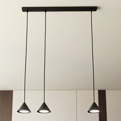 Lampa wisząca ELIT 3 BLACK minimalistyczna, regulowana