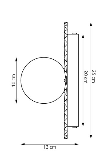 Kinkiet UMBRA M K1 BURGUNDY OPAL nowoczesny, metal, fala