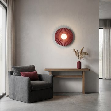 Kinkiet UMBRA L K1 BURGUNDY OPAL nowoczesny, metal, fala