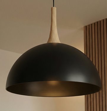 Lampa wisząca NAUTICA 1L BLACK nowoczesna, czarna, metal