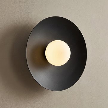 Kinkiet INSPO K1 BLACK nowoczesny, czarny, metal