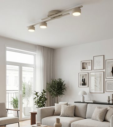 Lampa sufitowa FRAGMENT 3 MOKKA loft, beżowa, metal