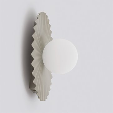 Kinkiet UMBRA M K1 MOKKA OPAL nowoczesny, beżowy, metal fala