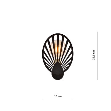 Kinkiet TALIA K1 wyjątkowy DESIGN czarny/złoty