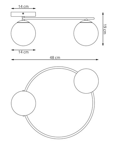 Lampa sufitowa SOPRA 2 MOKKA AMBER plafon klosze beżowa