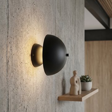Kinkiet MUSH K2 BL BLACK loft, czarny, metal