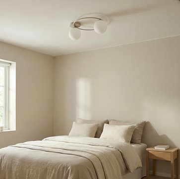 Lampa sufitowa SOPRA 2 MOKKA OPAL plafon klosze beżowa biała