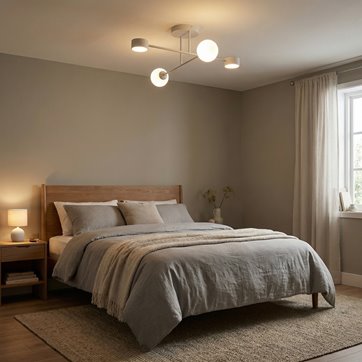 Lampa sufitowa HOLON 4 WHITE plafon, biała, metal