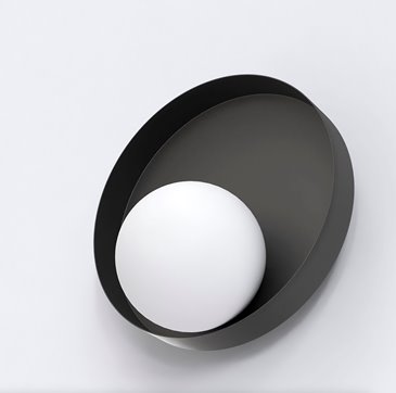 Kinkiet KIDO K1 BLACK nowoczesny, czarny, metal