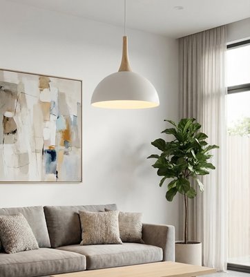 Lampa wisząca NAUTICA 1S WHITE nowoczesna, biała, metal