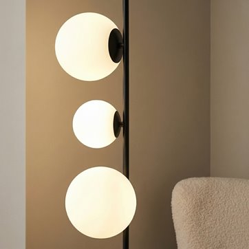 Lampa podłogowa ETNO LP4 BL BLACK nowoczesna, czarna, metal