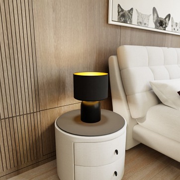 Lampka nocna ASPEN LN1 BLACK/GOLD wyjątkowa, ponadczasowa