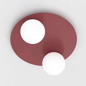 Lampa sufitowa SOLAR 2 BURGUNDY OPAL nowoczesna, burgundowa