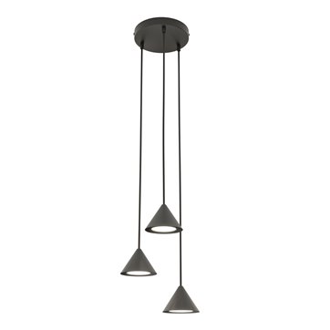 Lampa wisząca ELIT 3 PREMIUM BLACK nowoczesna, czarna, salon