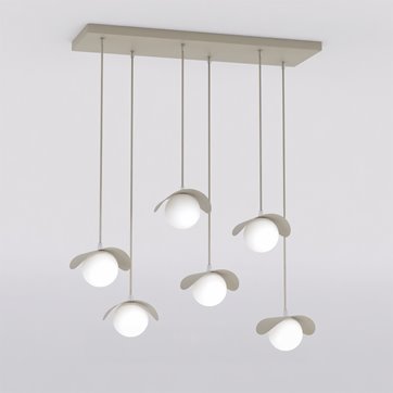 Lampa wisząca RITUAL 6 MOKKA nowoczesna, beżowa, metal