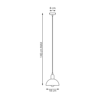 Lampa wisząca MOTO 1 WH, loft, biały, złoty