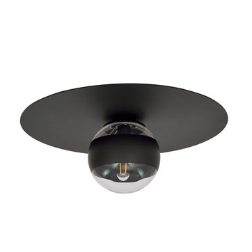 Lampa sufitowa SOLAR 1 BLACK/STRIPE plafon czarna/transparen