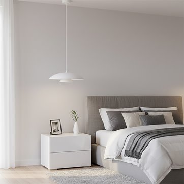 Lampa wisząca BABEL 1 WHITE nowoczesna, biała, metal