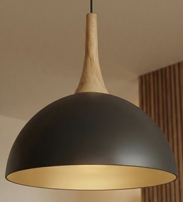 Lampa wisząca NAUTICA 1S BLACK nowoczesna, czarna, metal
