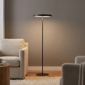 Lampa podłogowa NEMO LP3 BL BLACK loft, czarna, metal