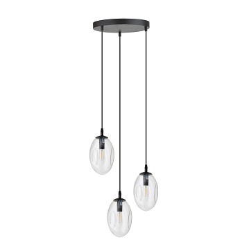 Lampa wisząca ASTRAL 3 BL PREMIUM TRANSPARENT klosze DESIGN