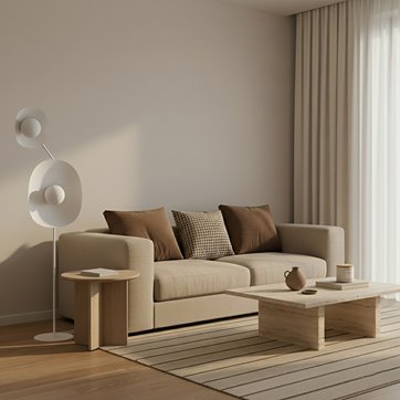 Lampa podłogowa DELULU LP2 WHITE nowoczesna, biała, metal