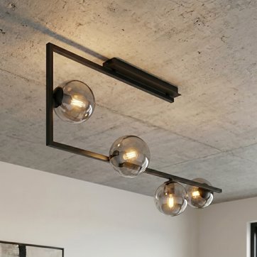 Lampa sufitowa SOMA 4 BL GRAFIT nowoczesna, klosze