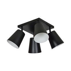 Lampa sufitowa PRISM 4 BLACK/WHITE industrialna czarno/biała