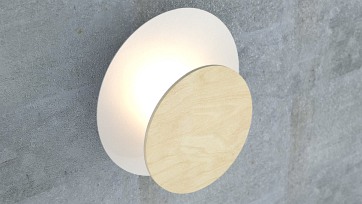Kinkiet ZITA K1 WHITE skandynawski, drewno, biały