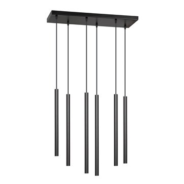 Lampa wisząca SELTER 6 BLACK nowoczesna, sople, czarna