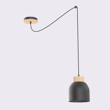 Lampa wisząca KRU 1 BLACK nowoczesna, czarna, metal, pająk