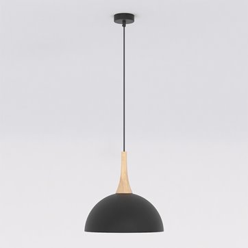 Lampa wisząca NAUTICA 1S BLACK nowoczesna, czarna, metal