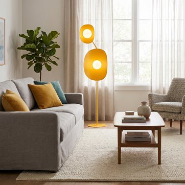Lampa podłogowa DELULU LP2 ORANGE nowoczesna, pomarańczowa