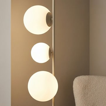 Lampa podłogowa ETNO LP4 BL MOKKA nowoczesna, beżowa, metal