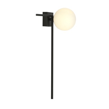 Lampa sufitowa IMAGO 1F BL OPAL loft, klosz, czarna/biała