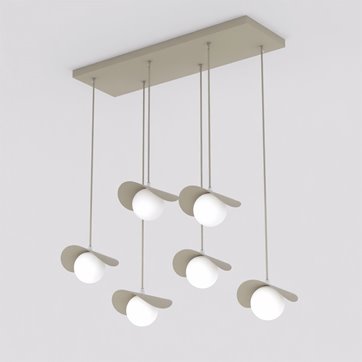 Lampa wisząca RITUAL 6 MOKKA nowoczesna, beżowa, metal