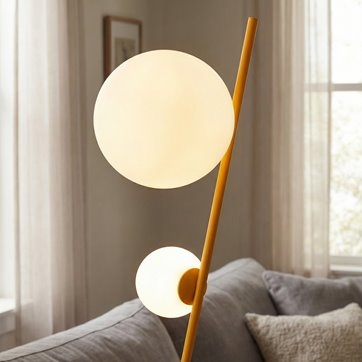 Lampa podłogowa TATU LP2 BL ORANGE nowoczesna, pomarańczowa