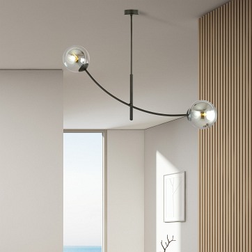 Lampa sufitowa HUNTER 2 BLACK/GRAFIT klosze czarna/grafit