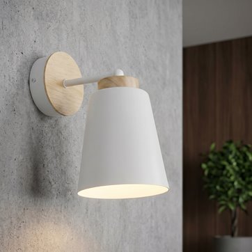 Kinkiet PERIOT K1 WHITE metal, drewno, biały