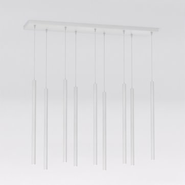 Lampa wisząca SELTER 9 GRAY glamour, sople, szara