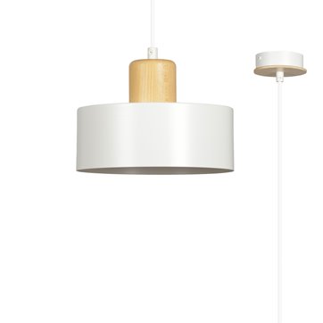 Lampa wisząca TORIN 1 WHITE skandynawska, regulowana, biała