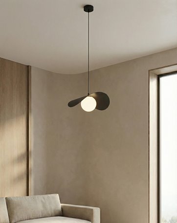 Lampa wisząca RITUAL 1M BLACK nowoczesna, czarna, metal