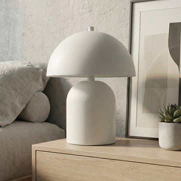Lampka nocna MUSH LN2 WH WHITE metal, biała, loft