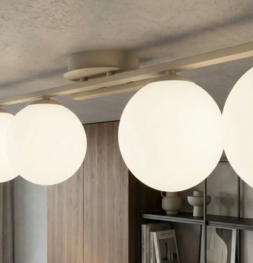 Lampa sufitowa KAIRO 4 MOKKA OPAL plafon, klosz, beżowa