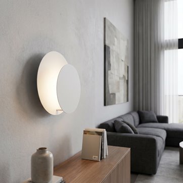 Kinkiet CIRCLE 1C WHITE nowoczesny, loft, metal, biały