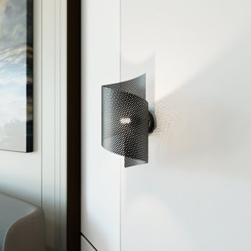 Kinkiet SPIRAL BLACK nowoczesny, minimalistyczny, czarny