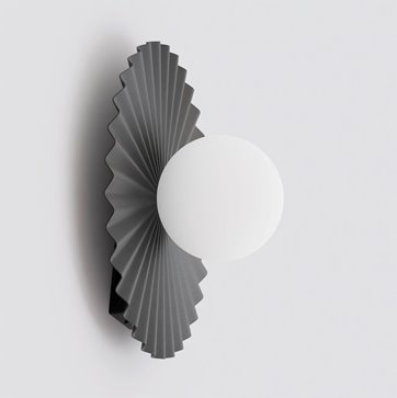 Kinkiet UMBRA M K1 BLACK OPAL nowoczesny, czarny, metal fala